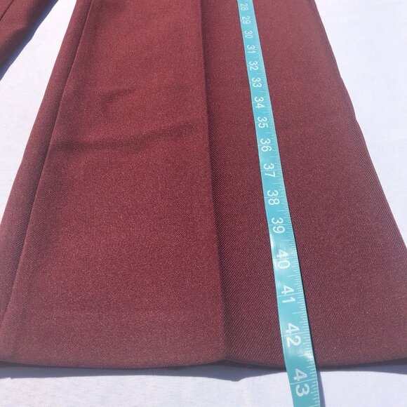 Vtg 70s Levi’s Mod HTF Poly Pants Women’s 2 27” High Waist Wide Leg Brick Red - Picture 5 of 16